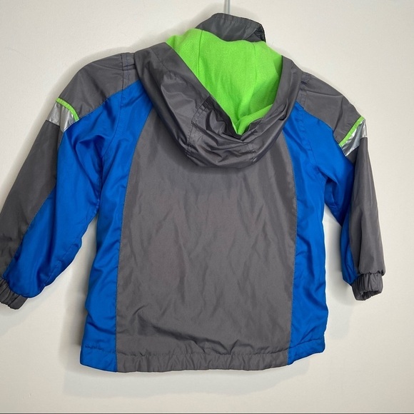 London Fog kids gray and blue winter jacket Sz 4 - Picture 11 of 11